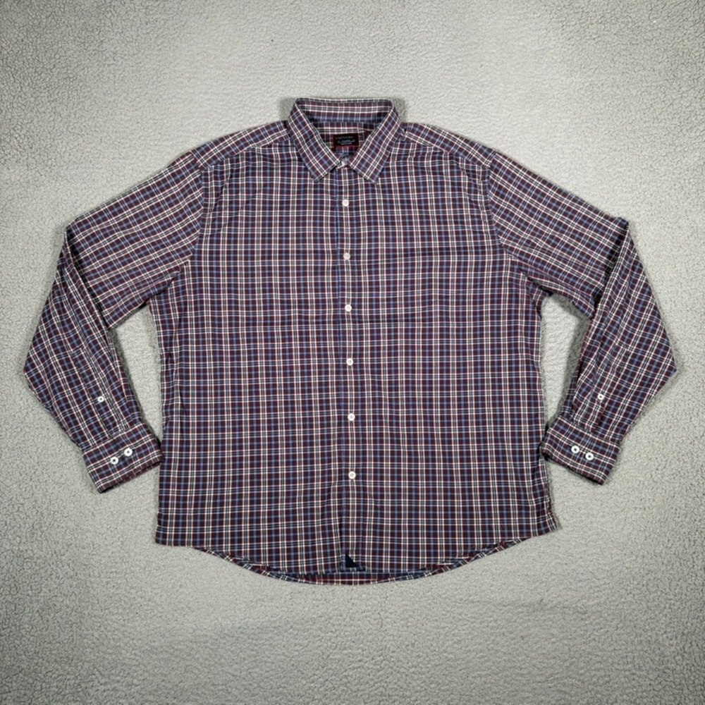 UNTUCKit Shirt Mens XL Plaid Performance Nylon Blend Button Up Preppy Logo